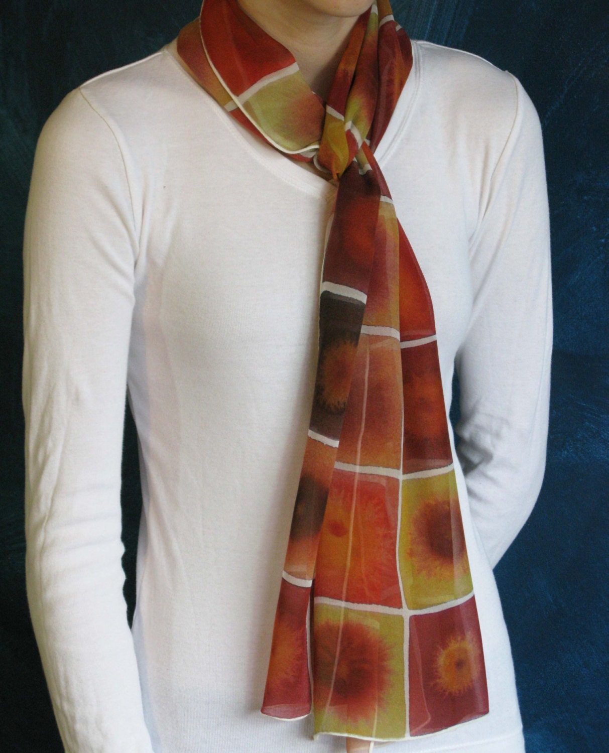 Sunspots Silk Chiffon Scarf