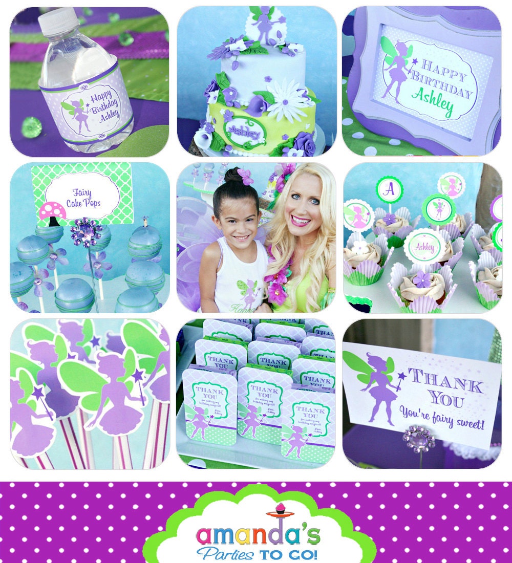 FAIRY Party Printable Set - Birthday - Fairy Printables Collection - by Amanda's Parties To Go