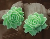 SALE-2 pcs Wholesale Beautiful Vintage Big Rose Flower Resin Cabochon -- (CAB-C-20)