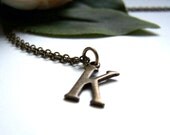 Bronze Letter Necklace