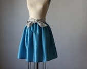 Skirt  / gray / Silver gray  / Sash / summer / Haute / Pleated /  Ready for shipping