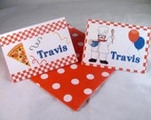 Pizza Cooking Party Tent Fold Placecards/Food Labels- set of 10 Personalized Placecards