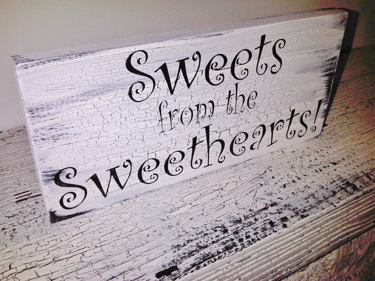 Candy Bar Wedding Sign, Candy Buffet , Wedding Cake, Cupcakes, Dessert Bar Cookie Sign - "SWEETS from the SWEETHEARTS"
