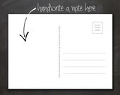 ADD ON - Blank POSTCARD Back - Size 5x7 - Printable Digital Design