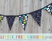 Groovy Guitar  Fabric Pennant Bunting Banner - great for birthday party decor, nursery, playroom, photo prop