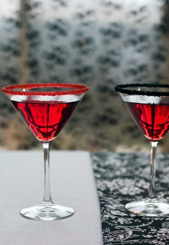 Cocktail rimming sugar red and black vampire by dellcovespices