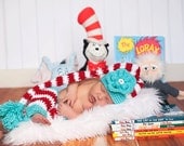 Baby Set - Dr. Seuss Stocking Hat and Leggings (fits 0-3, 3-6 months)
