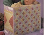 Desert Diamonds Yarn Container Plastic Canvas Pattern
