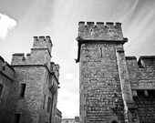 Travel Photography - 11x14" Photo Print - Tower of London, England, Architecture, Black and White
