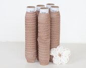 BEIGE Fold Over Elastic for Baby Headbands - 5 Yards of 5/8 inch FOE