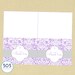 Damask Purple Thank You Card - Printable File by 505 Design