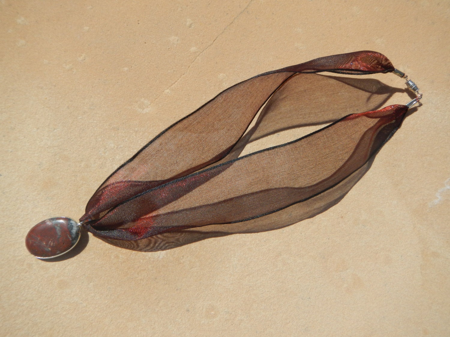 Red Jasper Gemstone Pendant Necklace