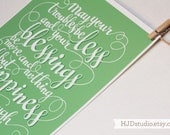 8x10 - Irish blessing - St. Patricks Day - Art print - Illustration - free color customization - hand typography