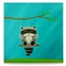 Raccoon Canvas Art - Colorful Woodland Nursery Art