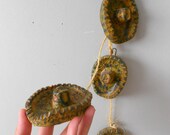 hanging ceramic fiesta sombrero hats // country western mexican decor