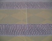 1950's Printed Tablecloth-Yellow Geometric-Cutter-Simtex Tag