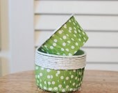 Cupcake Cups Liners Baking Cups Kids Birthday Party Baby Shower Wedding Lime Green Polka Dots Candy Nut Paper Goods Dips Set of 20 Il_170x135