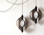 Vintage Swag Plant / Candle Pendants - Mid Century Modern Torch Cut Metal Sculpture
