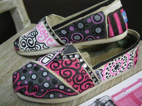 Thirty one TOMS painted just for you in your colors, quotes, business
