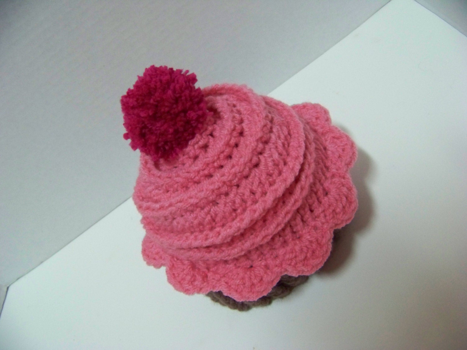 Pink Cupcake hat - Ready to ship