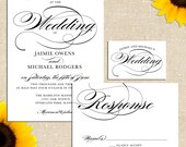 Classic Script Wedding Invitation Suite