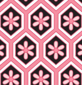 Pink &  Black Daisy Infant Car Seat Cover - Custom order