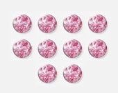 10 pcs Handmade Glass Cabochons, Pink Rose, Retro Flower, Flower Cabochon, Antique Rose 12mm A38-11-210