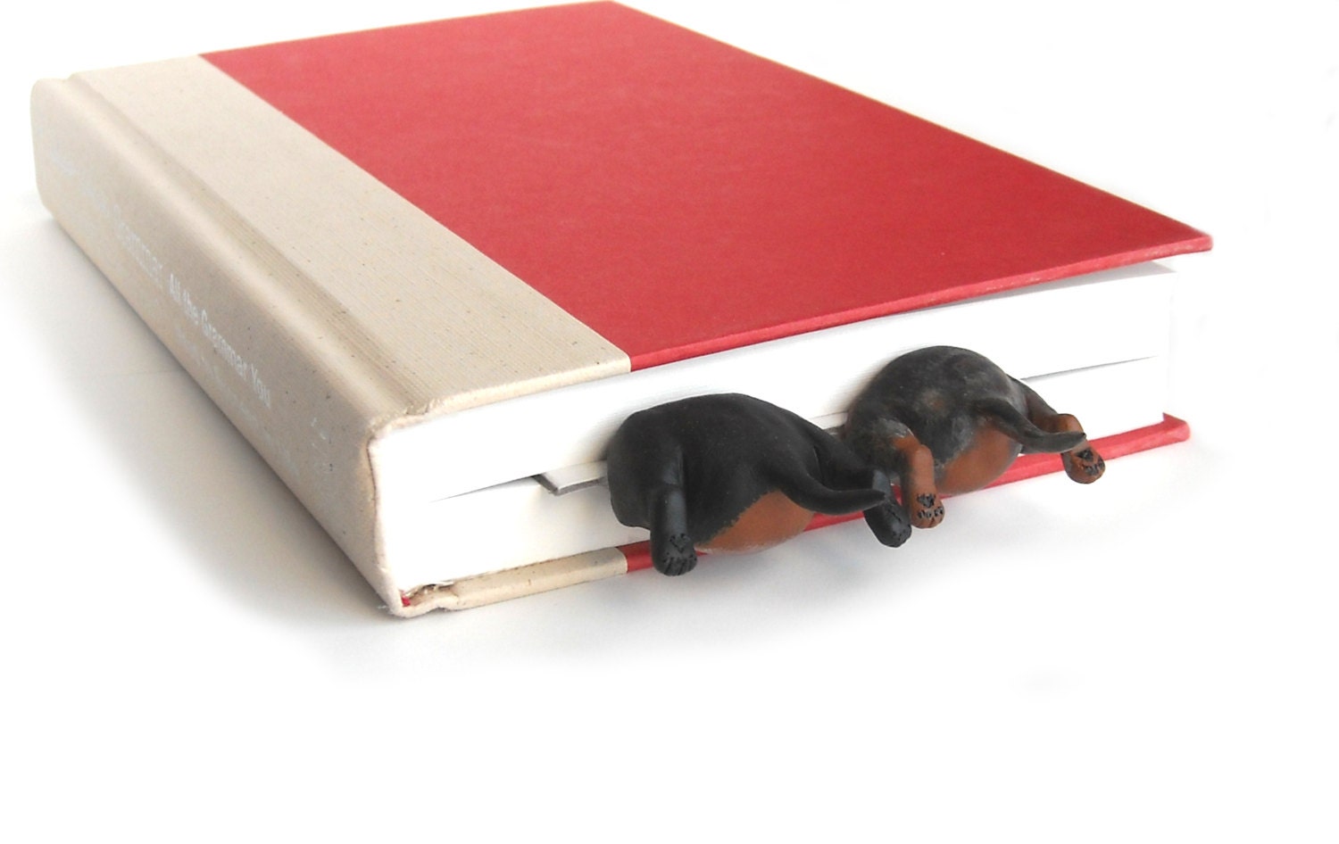 Double Decker Dachshunds in the Book, Dachsund Bookmark, Birthday Gift, Mothers Day Gift, Gifts for Mom- Unique Art Bookmark