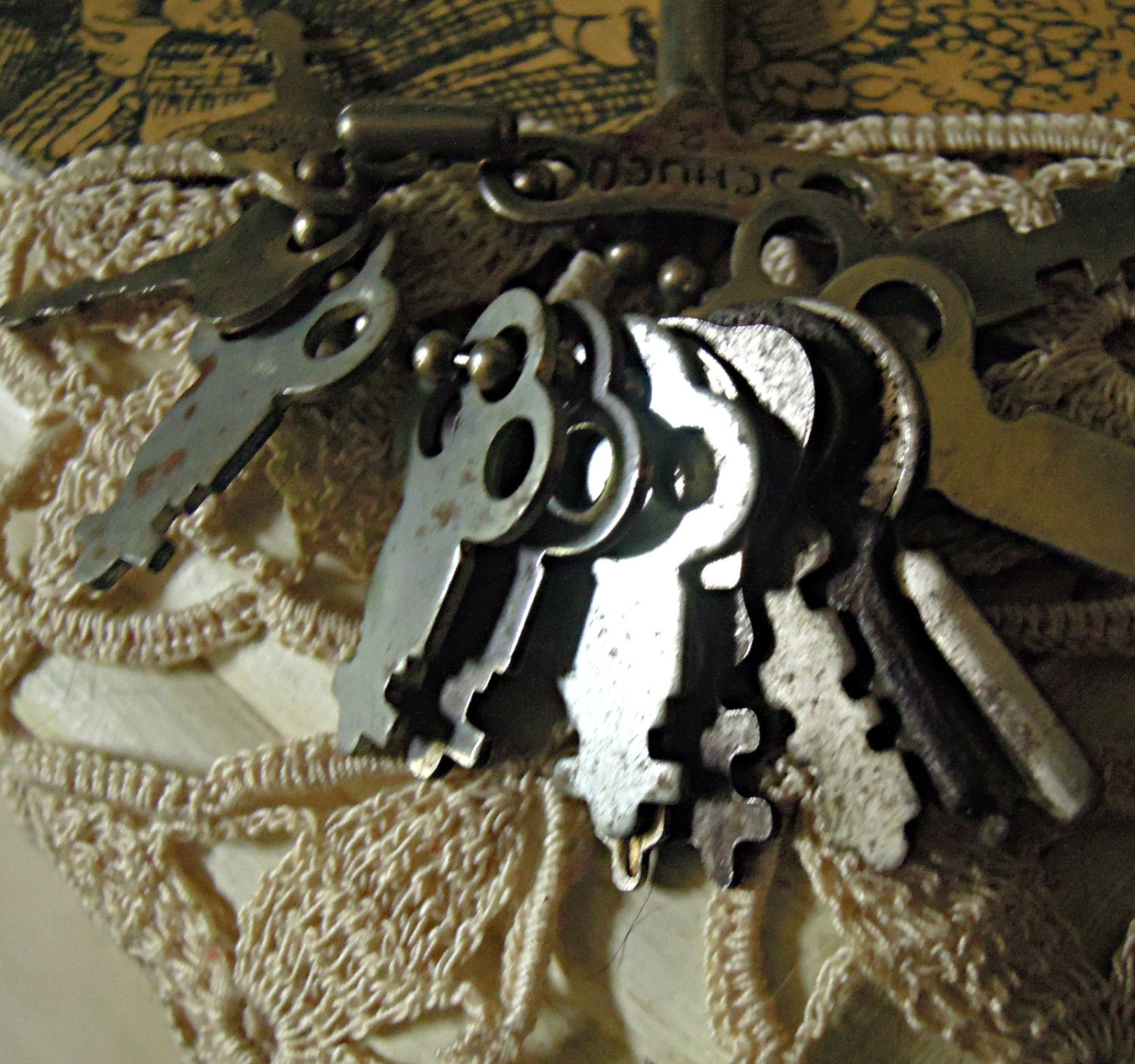 Vintage / Antique Mini Keys / Set of Fourteen