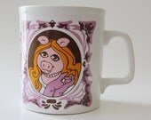 Vintage 1978 Miss Piggy Muppet Show Jim Henson Collectible Staffordshire Potteries Kiln Craft Coffee Mug