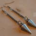 Silver Spike Vintage Chain Earrings