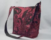 WCP Cadet Bag Gothic Punk Work School Bag Skulls Ravens Dark Red Black