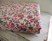 Vintage Calico Cotton Fabric Yardage 5 Yards Rose Calico Print