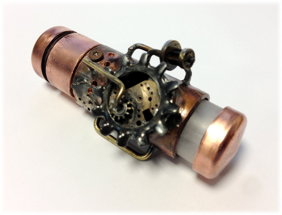 Steampunk 64GB USB Flash Drive Model 383 in a Tin Box, Double Indicator Lights
