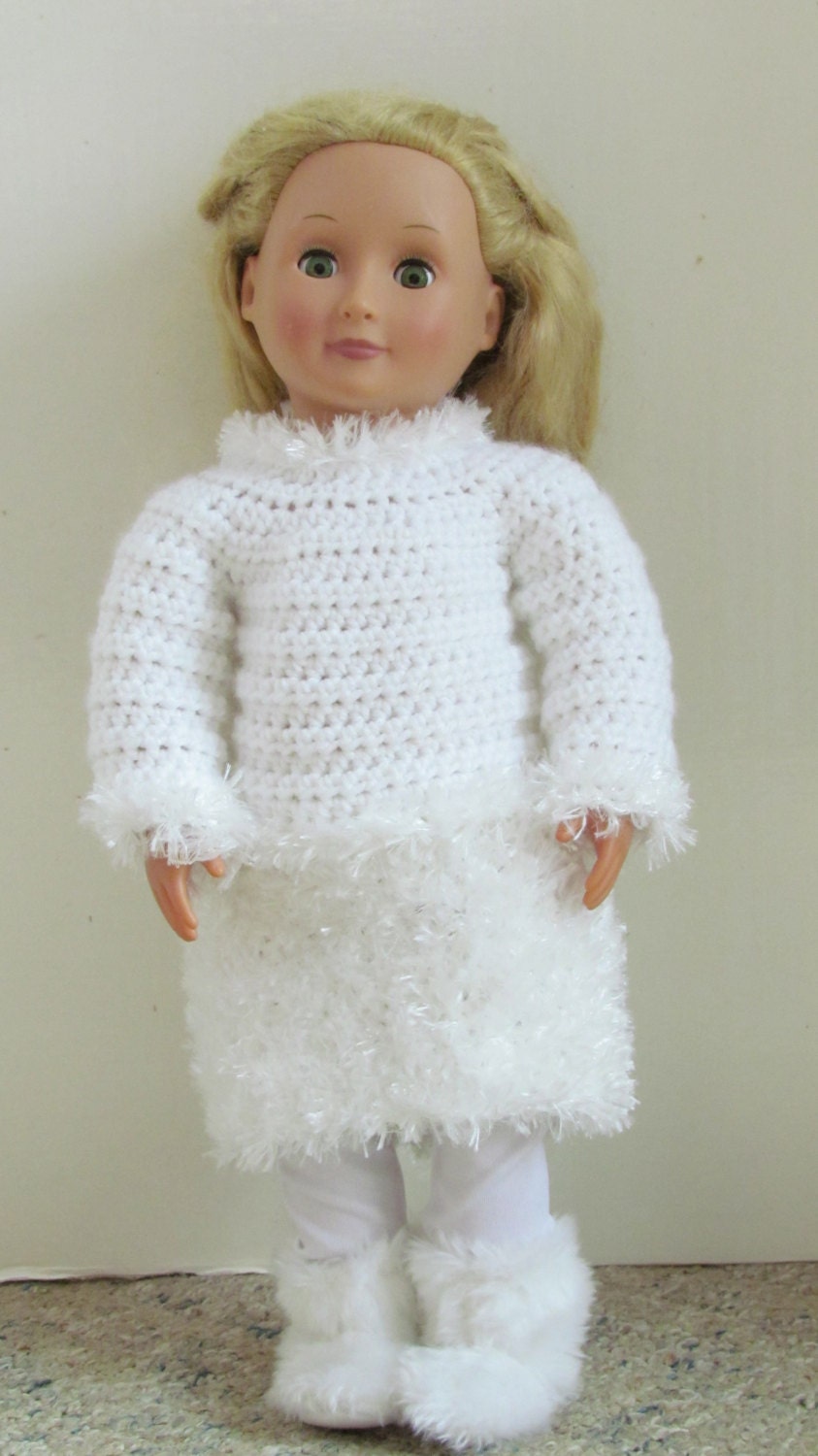 18 inch Doll Outfit Crochet Pattern "Snow Day" PDF 164