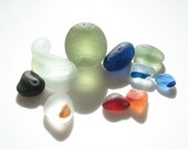 Sea Glass rare collection of 10 pieces - P027 - from Seaham, UK