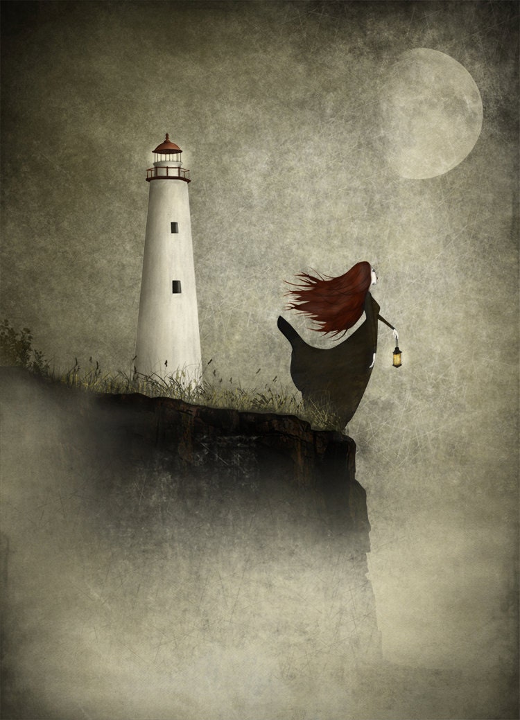The Lighthouse widow - Largest size (A3, 11.7" x 16.5")