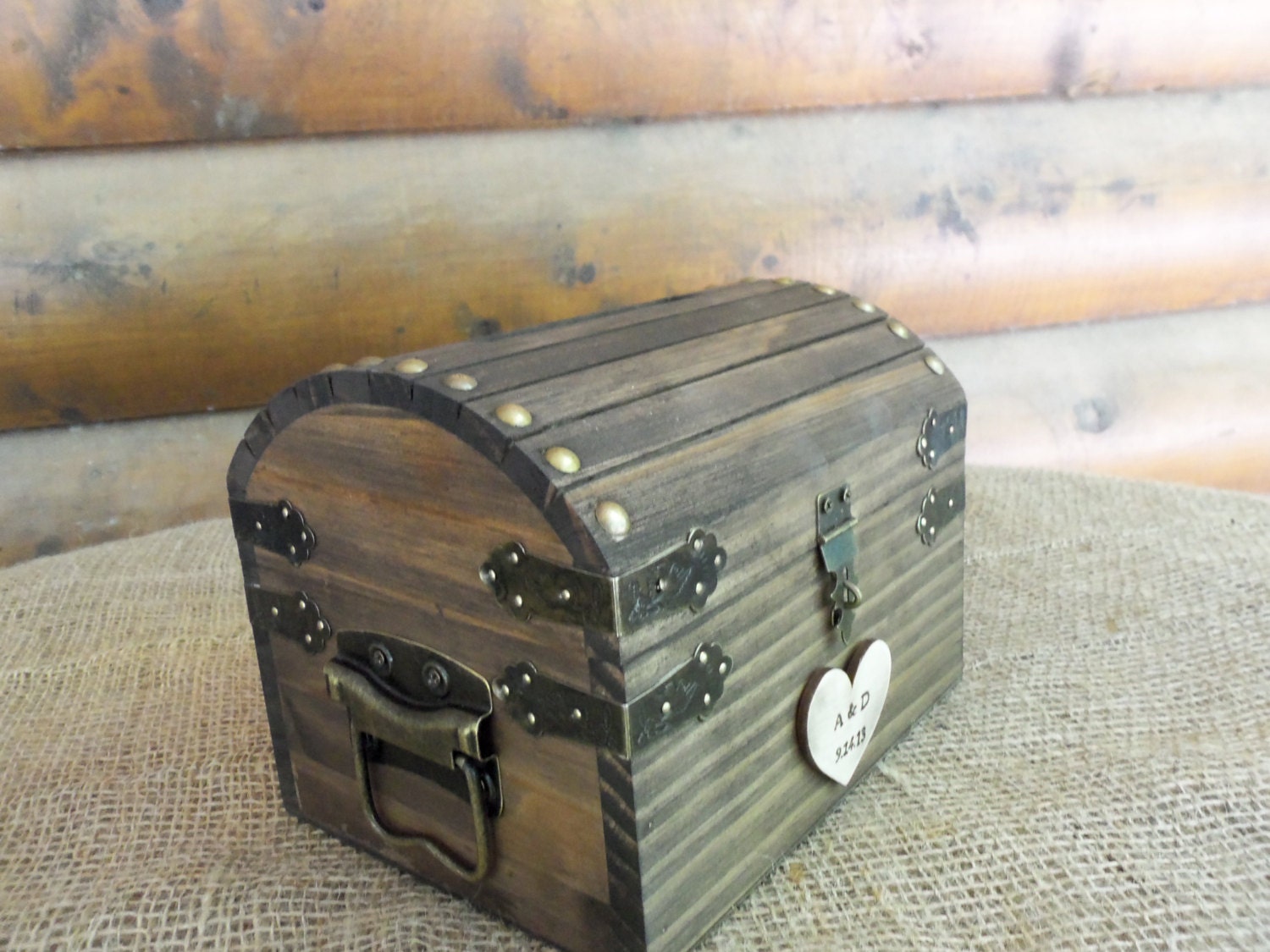 Cute Rustic Wedding Box with Personalized Heart, SLoT and LOCK/KeY SET - Guest Book Alt, Honeymoon Fund, Wishing Well