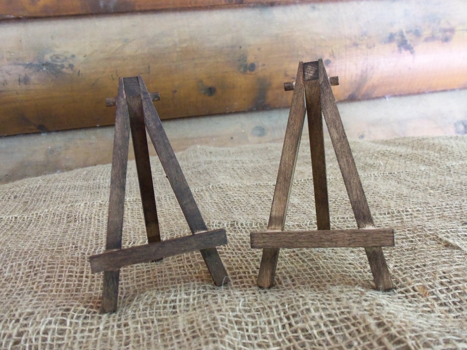 Rustic Chic EASEL SET of 2 - Natural or Rustic Stain