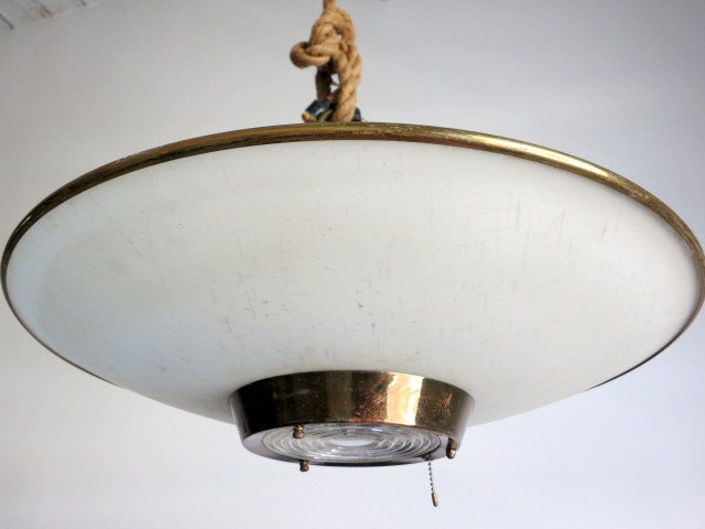 Mid Century Atomic Saucer Light Fixture