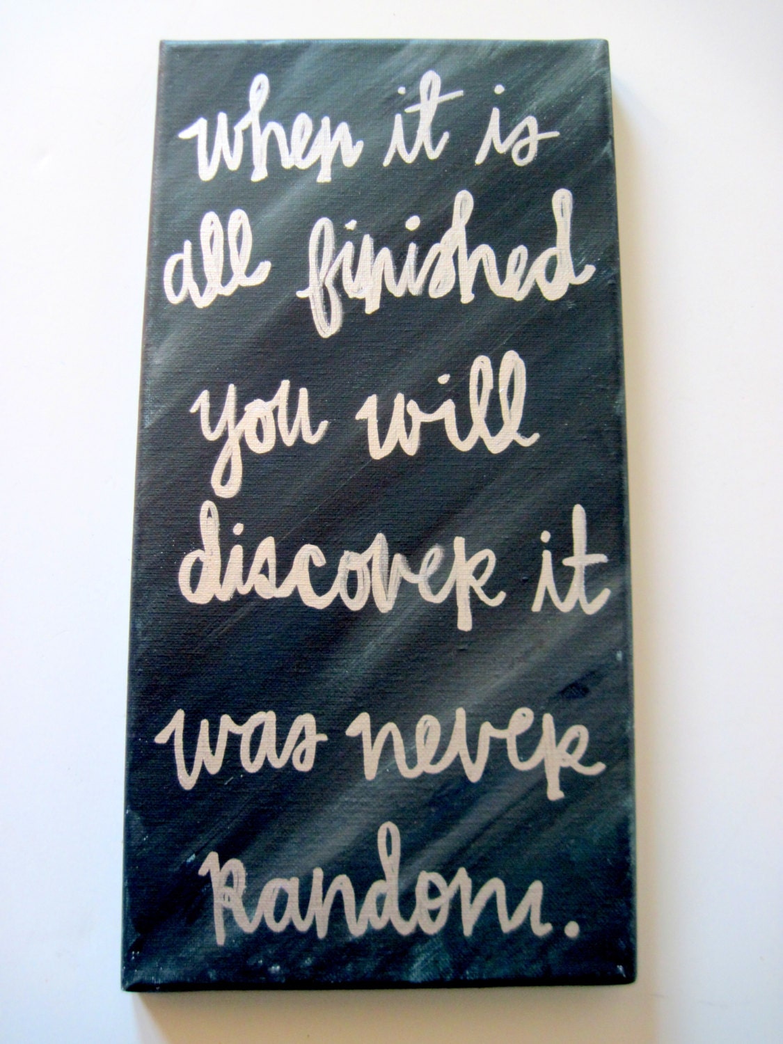 Art Quote Painting Dark Navy Silver Art Deco Canvas