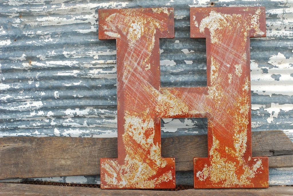 Metal Letter, Metal Typography, Metal Letter H Channel Letter, Customized Wall Decor, Drop Metal