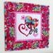 Mini Quilt - Tie Dye Hearts I