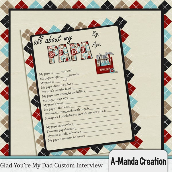 Father's Day Custom Interview Sheet to fill in Il_170x135