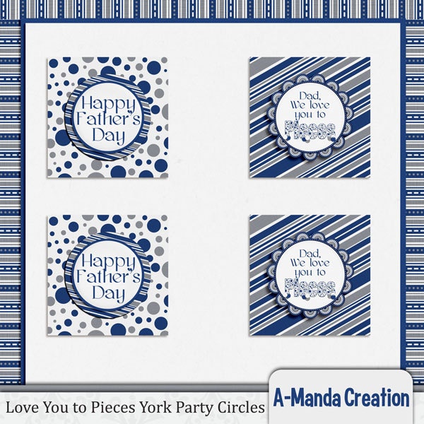 Father's Day Love You to Pieces Mint Party Circles Il_170x135