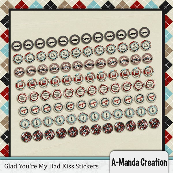 Father's Day Kiss Stickers Il_170x135