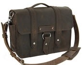 SALE Leather Briefcase New: Rustic Brown - Voyager Briefcase 15" - Handmade in the U.S.A. -