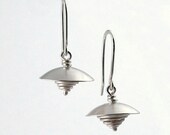 Silver Lantern Earrings with Sprials - artisan jewelry