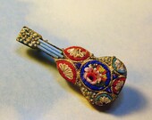 VIntage MicroMosaic  Guitar Pin Made in Italy