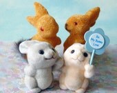 Flocked Bunnies Mini